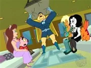 Captain Hero before he kills his roommates in a drug-fueled rage.