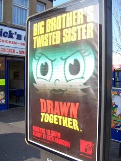 A UK advertisement for Drawn Together.