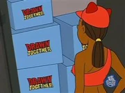 Foxxy finds Drawn Together merchandise in Hot Topic.