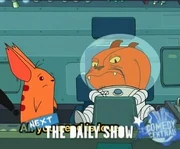 The Daily Show bug gag.