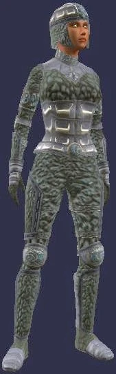 A female human wearing Pristine Bristled Leather set with Tunic
