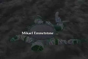 The body of Mikael Emmetstone.