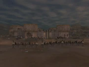 The fortifications at the Zek docks.