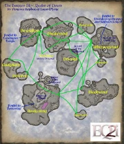 Island Connections and POI map by Florence Sopher