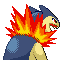 Imagen posterior de Typhlosion en la tercera generación