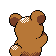 Imagen posterior de Teddiursa en la segunda generación