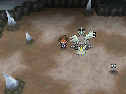 Pokemon N2B2 al lado de Kyurem
