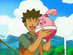 Brock con Happiny
