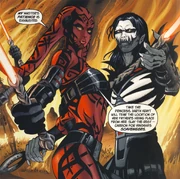 Darth Nihl en Vendaxa con su compañera la también Mano Darth Talon.