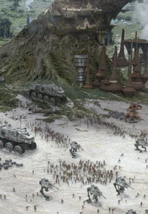 Combinado de los wookiees y el Ejército Clon