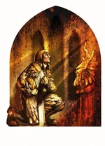 Ein betender Kleriker