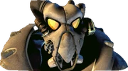 An Enclave trooper in armor