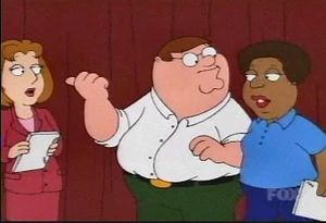 Peter announces he’s giving the role of Anna to Diane Simmons.