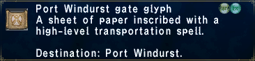 Port Windurst Gate Glyph