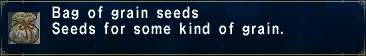A bag of grain seeds