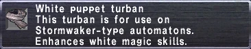 White Puppet Turban