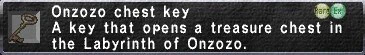 Onzozo Chest Key