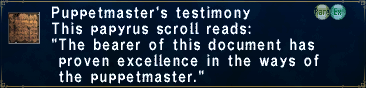 Puppetmaster's Testimony