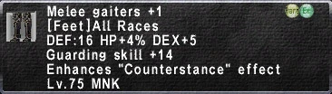 Melee Gaiters +1