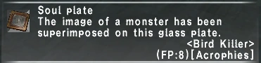 Bird Killer Feral Skill Plate