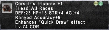 Corsair's Tricorne +1