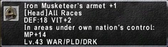 Iron Musketeer's armet +1