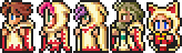 The main cast as White Mages.