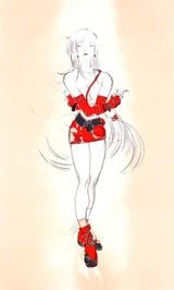Conceptual artwork of Tifa by Yoshitaka Amano