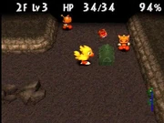 Gameplay in Chocobo's Mysterious Dungeon.