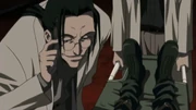 Professor Hojo observing Cloud on a stretcher