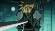 Cloud impaled on Sephiroth's sword