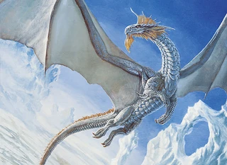 A silver dragon