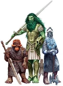 Firest, storm, and frost giants