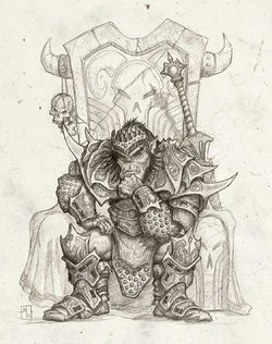 Obould Many-Arrows as a mortal.