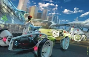 Nanospyder in a futuristic city