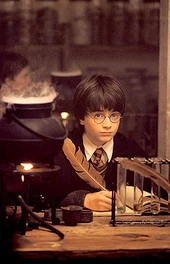 Harry in his first year of Hogwarts.