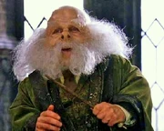 Warwick Davis as Filius Flitwick, as he appears in Harry Potter and the Philosopher's Stone