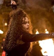 Bellatrix during a Death Eater attack.