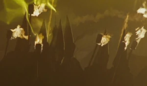 Death Eaters rioting at the 1994 Quidditch World Cup.