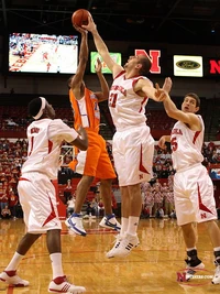 Maric    blocks shot attempt of a Tiger