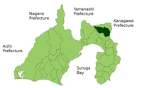 Gotemba's Location Within Shizuoka