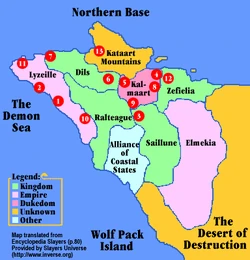 The states of the peninsula.Sairaag is marked as number two.