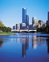 Die Silhouette von Melbourne