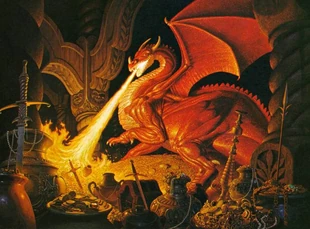 Smaug in his lair.