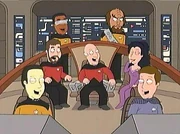 Every episode ended with a rip-snorting joke, usually at Data's expense, or in this case, Worf's.