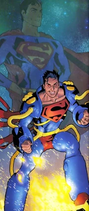 Superboy in his Anti-Monitor armor