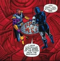 Solomon and Darkseid play Chess