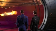 Daniels zeigt Archer die Schlacht von Procyon V.