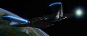 Die Enterprise im Orbit um Veridian III.
