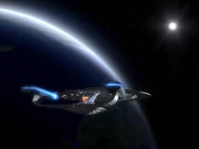 Die Enterprise im Orbit von Bynaus